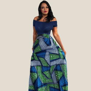 LILLY African Print Maxi Skirt - Zabba Designs African Clothing Store