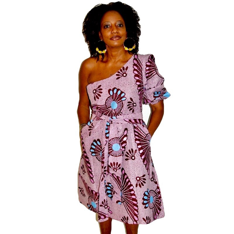 Miami Oversize Boho one Sleeve Dress