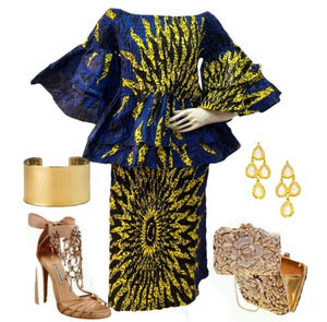 African Print Dress Set Made The Cut - Zabba Designs African Clothing Store
