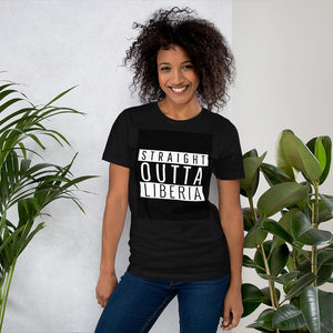 Straight Outta Liberia Short-Sleeve Women's T-Shirt - Zabba Designs African Clothing Store