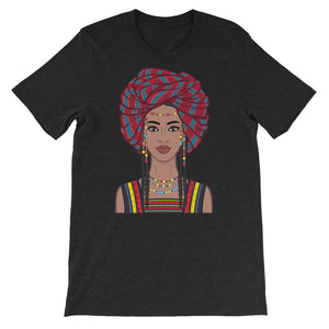 Bella Headwrap Short-Sleeve Women's T-Shirt - Zabba Designs African Clothing Store
