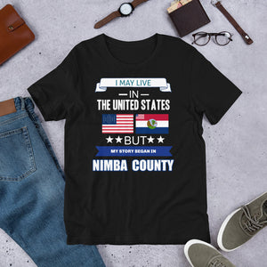 My Story Began In Nimba County Short-Sleeve Unisex T-Shirt - Zabba Designs African Clothing Store
