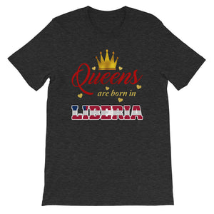 Queen Are Born In Liberia T-Shirt - Zabba Designs African Clothing Store