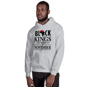 Black Kings Are Born In November Hoodie - Zabba Designs African Clothing Store