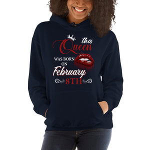 Queen Are Born In February Unisex Hoodie - Zabba Designs African Clothing Store