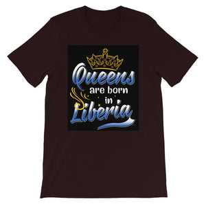 Queens Are Born In Liberia Short-Sleeve T-Shirt - Zabba Designs African Clothing Store