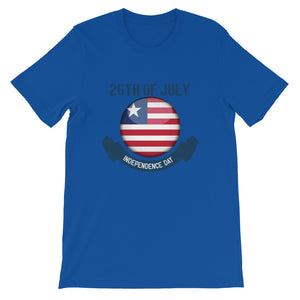 July 26th Of Liberia Short-Sleeve Unisex T-Shirt - Zabba Designs African Clothing Store