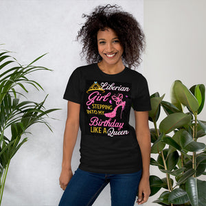 Pink Liberian Girl Short-Sleeve Unisex T-Shirt - Zabba Designs African Clothing Store