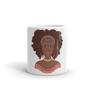 Jazzy Afro Girl Mug - Zabba Designs African Clothing Store
