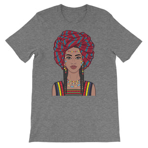 Bella Headwrap Short-Sleeve Women's T-Shirt - Zabba Designs African Clothing Store