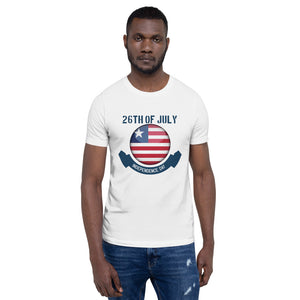 July 26th Of Liberia Short-Sleeve Unisex T-Shirt - Zabba Designs African Clothing Store