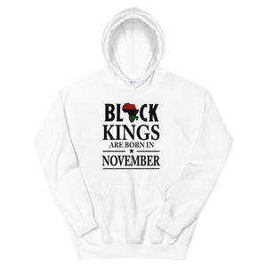Black Kings Are Born In November Hoodie - Zabba Designs African Clothing Store