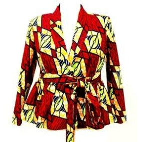 ACCRA RED BLAZER/TOP - Zabba Designs African Clothing Store